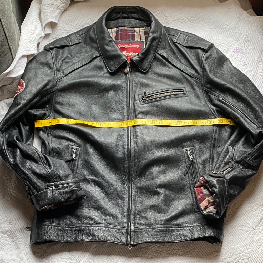 Indian motorcycle Men's Black Leather Jacket size XL